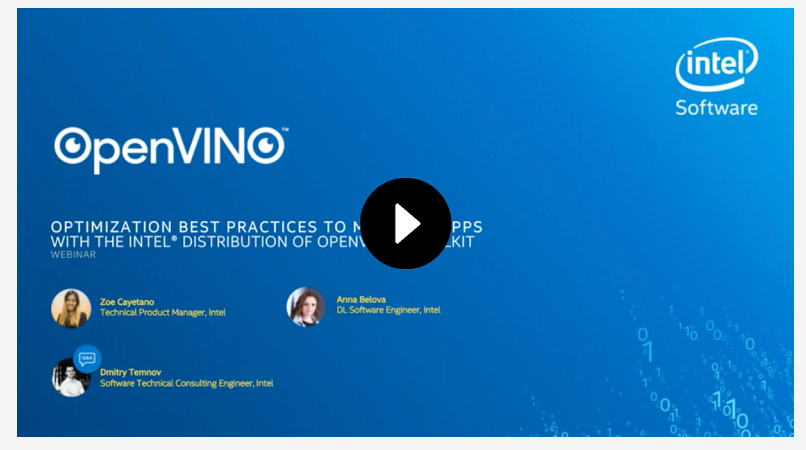使用OpenVINO 工具套件优化应用程序的最佳实践