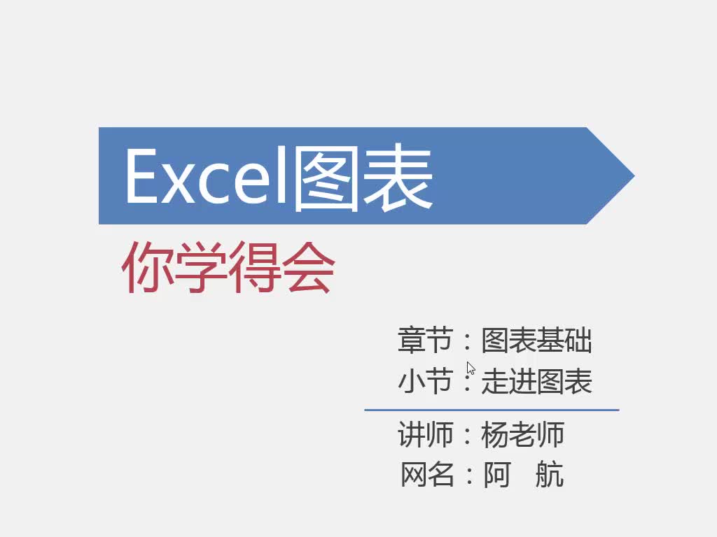 Excel图表实战视频课程【你学得会】