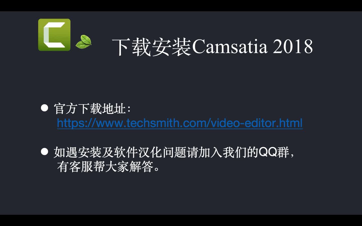 Camtasia studio屏幕录制 剪辑编辑录像 微课制作视频教程