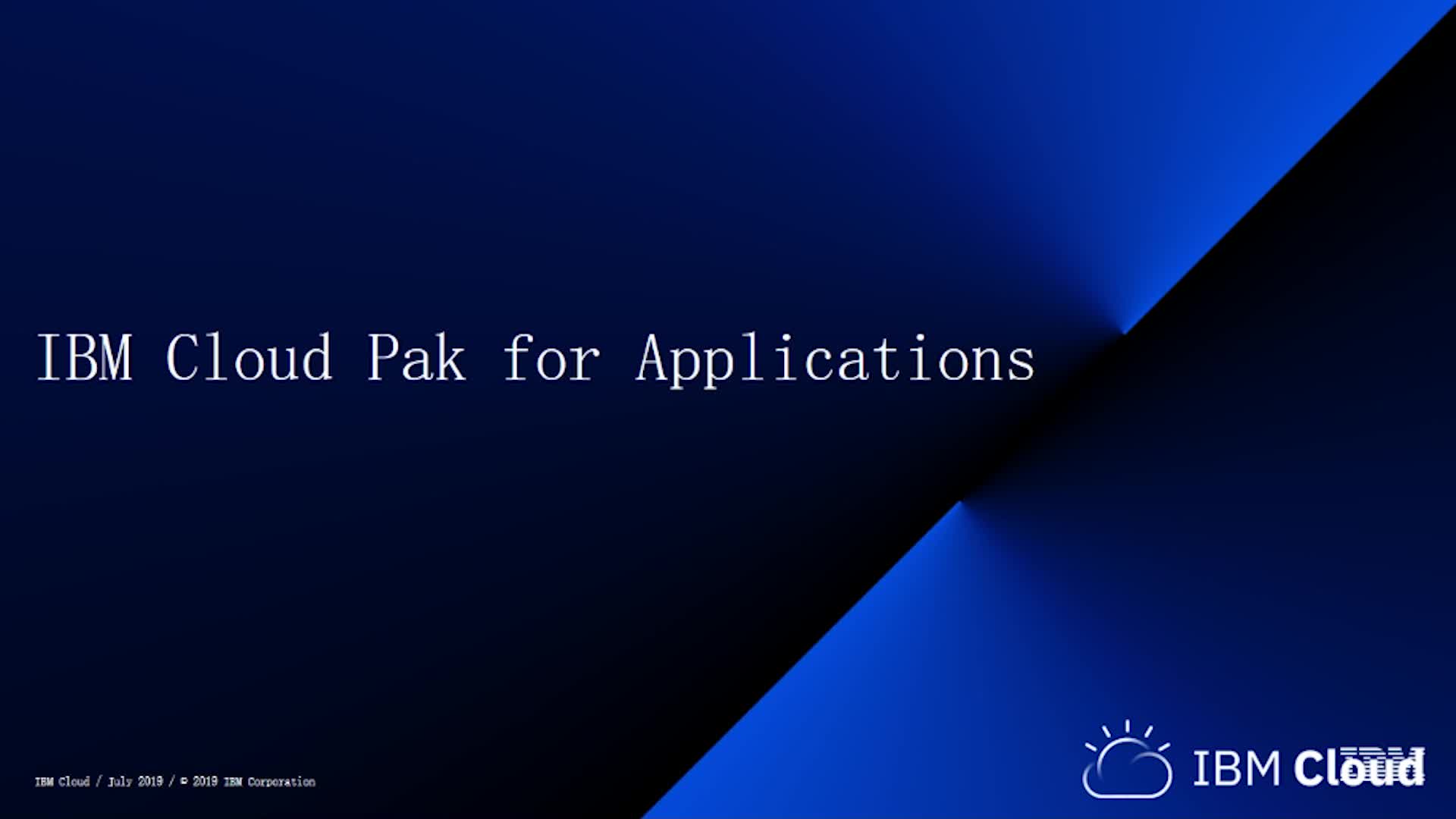 基于IBM Cloud Pak for Application 实现应用现代化