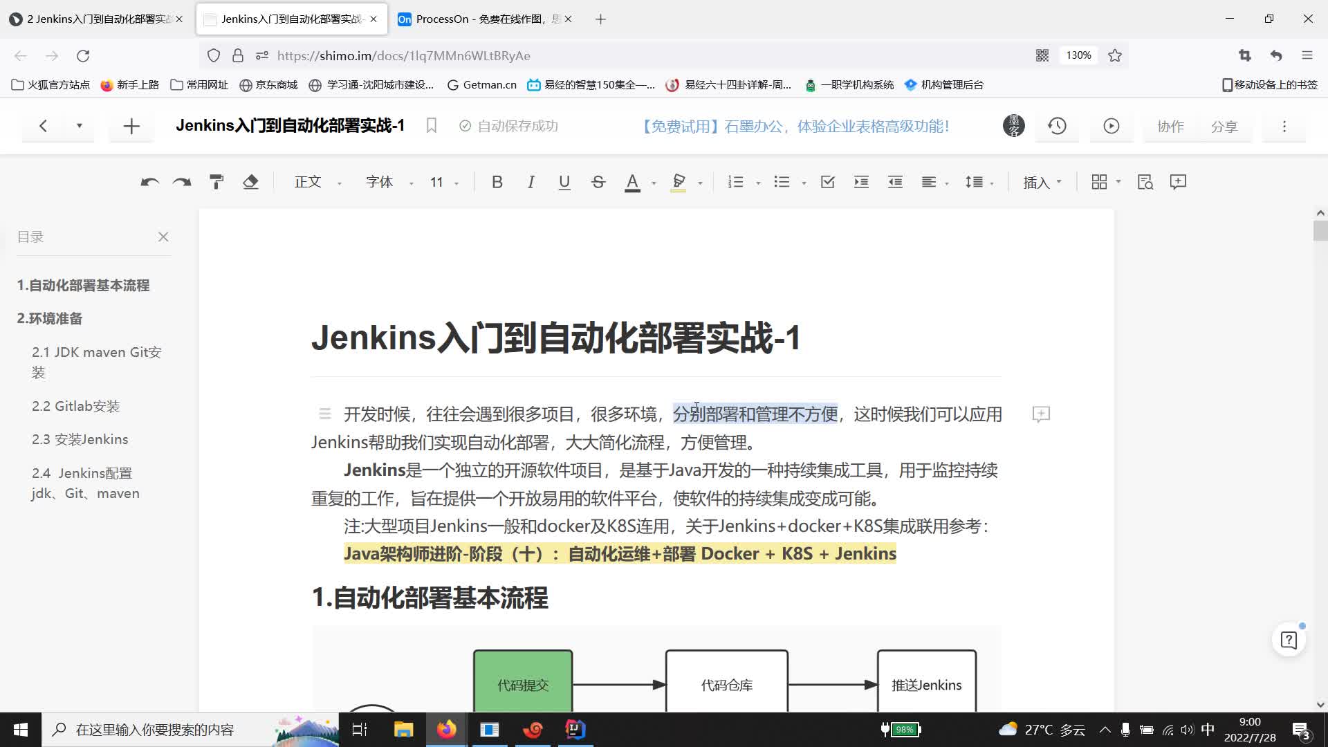Java架构师进阶（一）Jenkins零基础到自动化部署实战